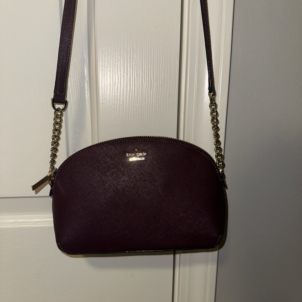 Kate Spade Purple Crossbody Bag with Gold Chain